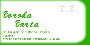 boroka barta business card